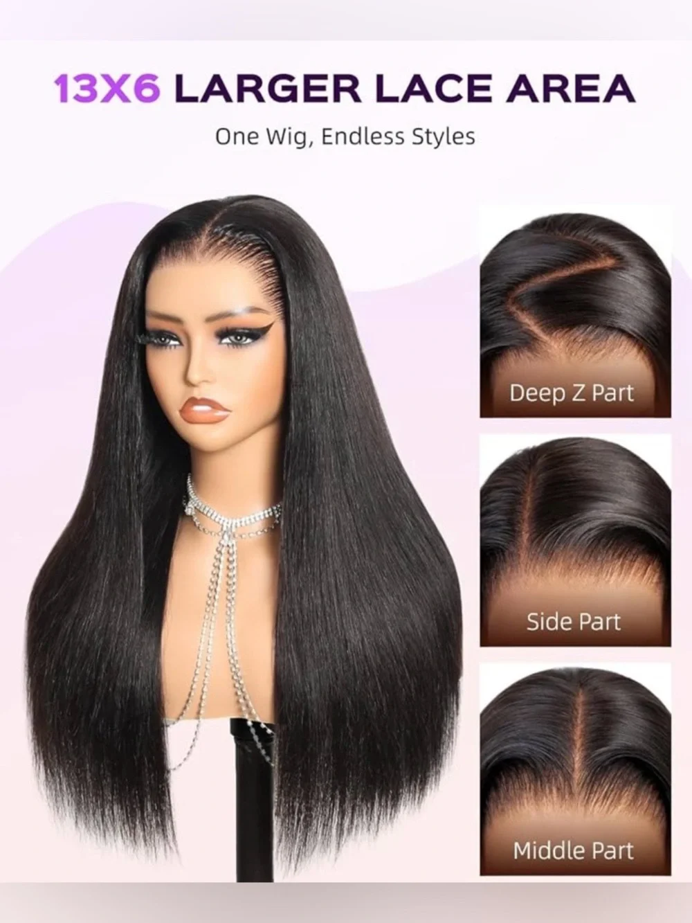 Natural Black Human Hair Straight Glueless Pre Cut 20 Inch Wig